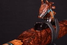 Honduran Rosewood Burl Native American Flute, Minor, Mid G-4, #G13K